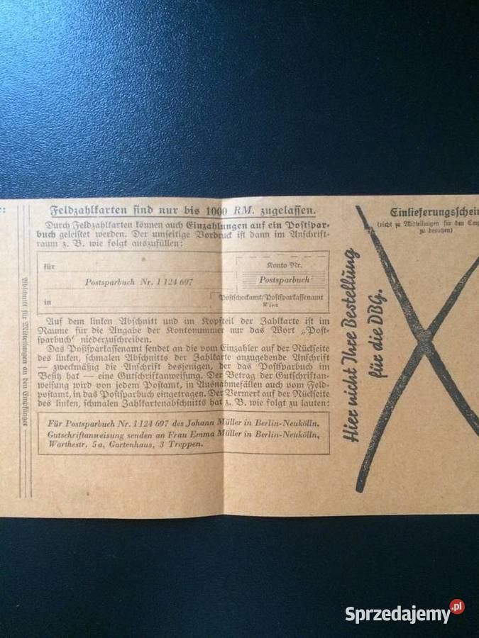 243 Niemiecki Blankiet Pocztowy Szczecin