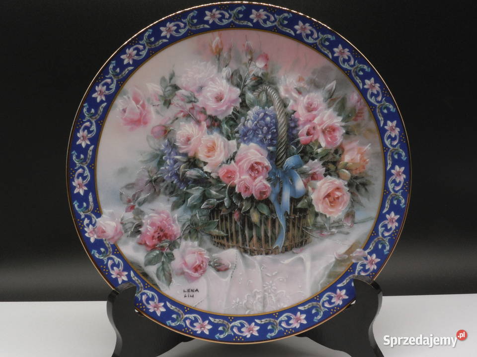 Porcelanowy Talerz Kolekcjonerski Roses Lena Liu wielkopolskie