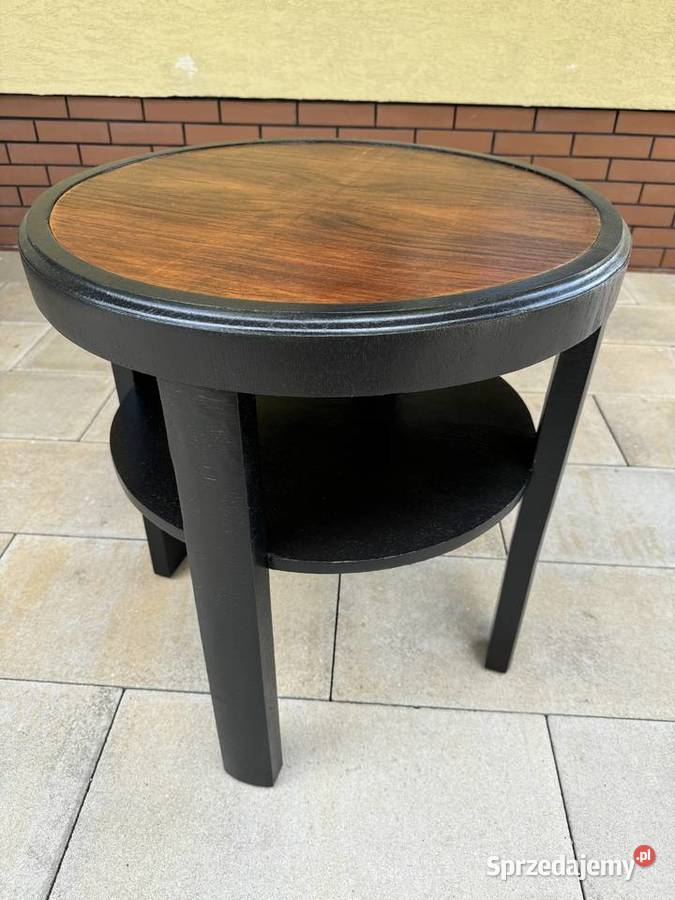 Stolik okrągły stylowy z półeczką kawowy Sulbiny sprzedam