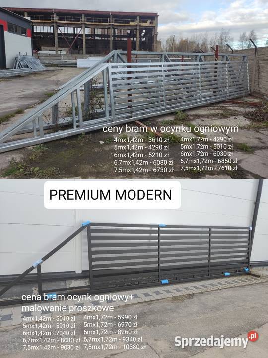 Brama przesuwna COMFORT tani transport cała przesuwna Bramy