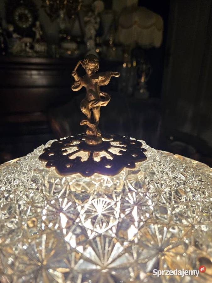 Lampa Salonowa szklana Lampka nocna kryształowa