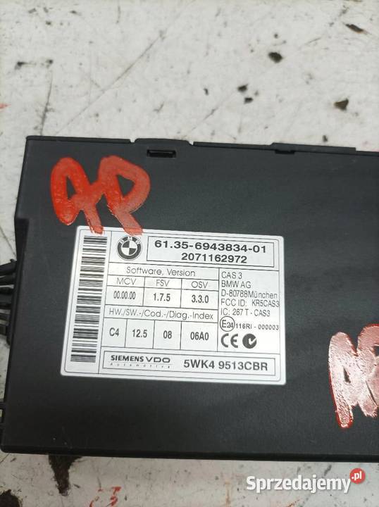 MODUŁ CAS3 6943834 Bmw Seria 3 V 20052012 E90
