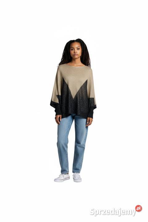 sweter oversize cekinkowy błysk biust 190 Wieluń