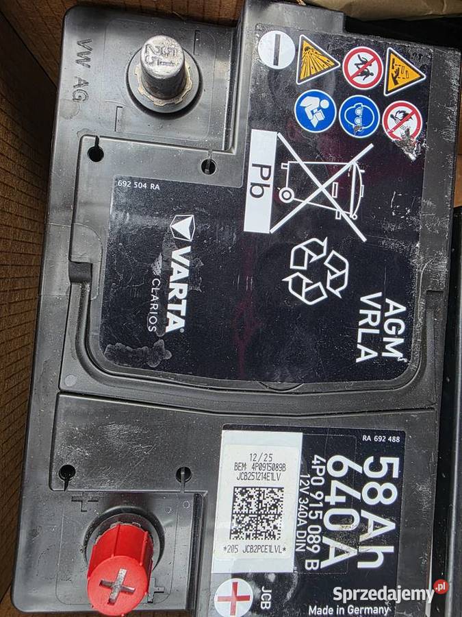 Akumulator VW 58Ah 640A Rok produkcji 2025