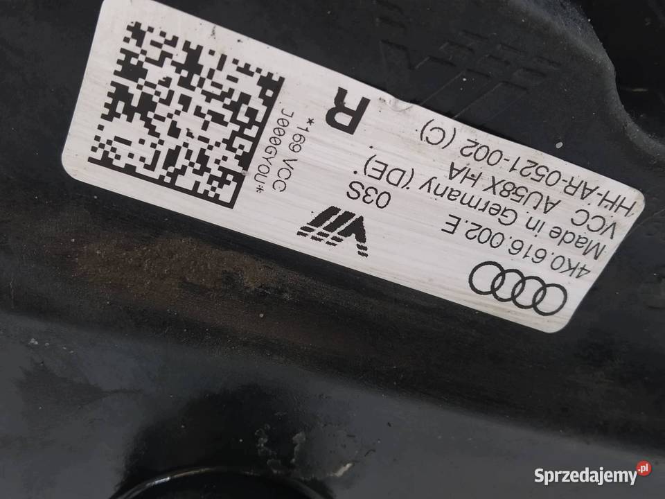 AMORTYZATOR PODUSZKA PNEUMATYCZNA PRAWY TYŁ 4K