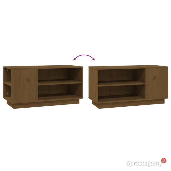 Szafka pod TV miodowy brąz 80x35x405 lite drewno mazowieckie Warszawa