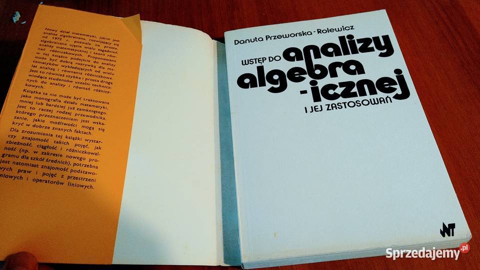 Wstęp do analizy algebraicznej i jej zastosowań Książki naukowe i popularnonaukowe Gdańsk