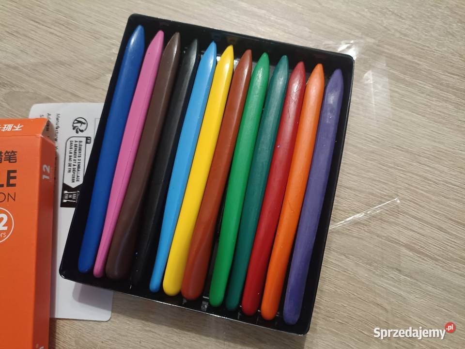 Trójkątne kredki do malowania 12 kolorów Kwidzyn