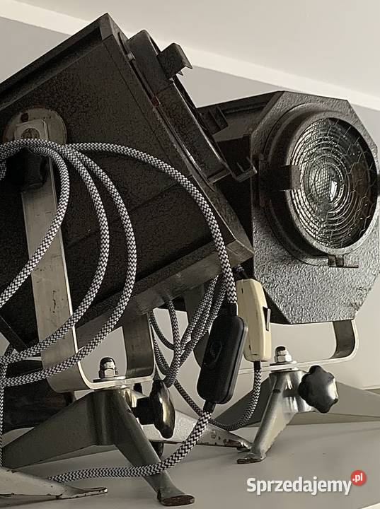 Lampa teatralna PRL Vintage loft Poznań