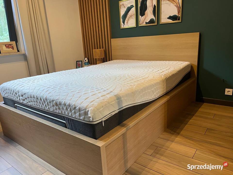 Łóżko IKEA MALM 140x200 z materacem JYSK Łódź sprzedam