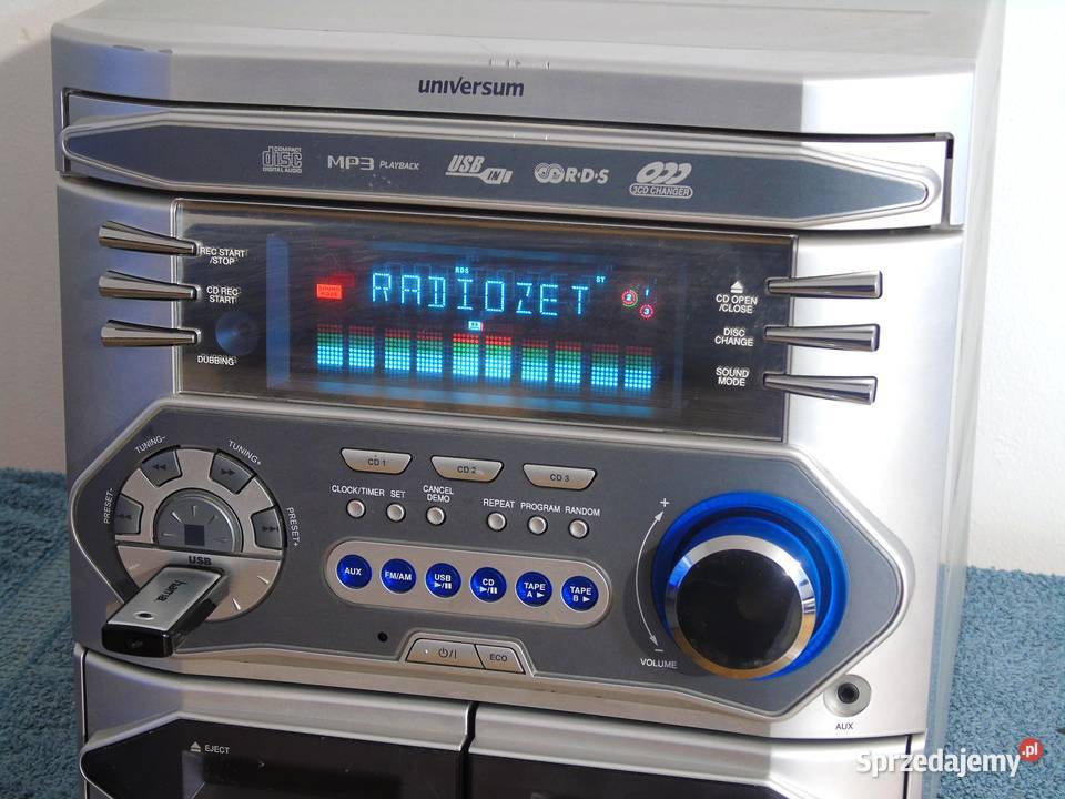 Wieża Universum USB mp3 RDS CD AUX DOSTAWA