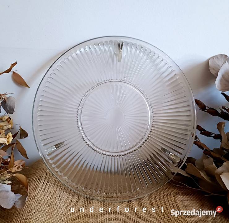 Patera talerz szklany na ciasto dekoracja Leszno