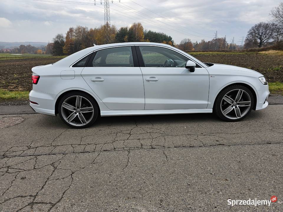 Audi a3 8v sedan 20tfsi 190 SLine skóry Rok produkcji 2017 Motoryzacja Zabrze