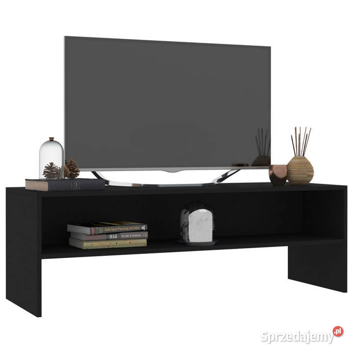 Szafka pod TV czarna 120x40x40 materiał Warszawa