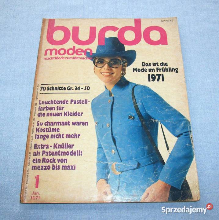 Burda Moden 11971 magazyn mody wykroje Vintage sprzedam