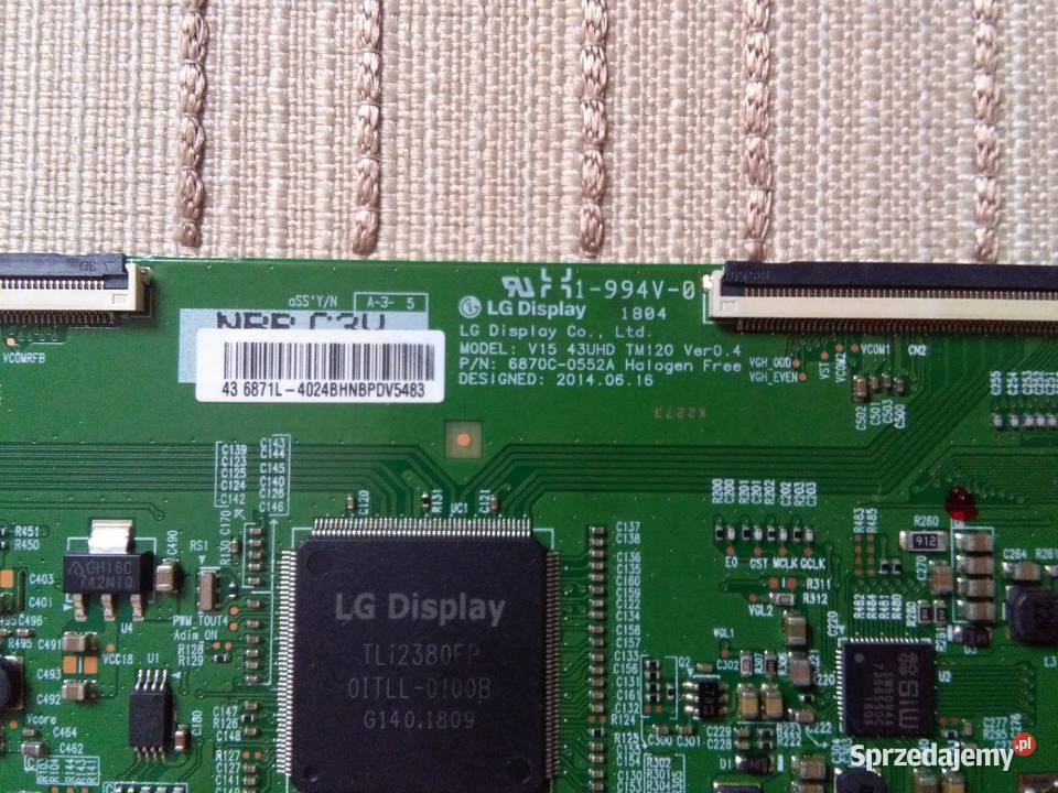 Logika TCON V15 UHD TM120 VER04 6870C0552A opolskie Opole