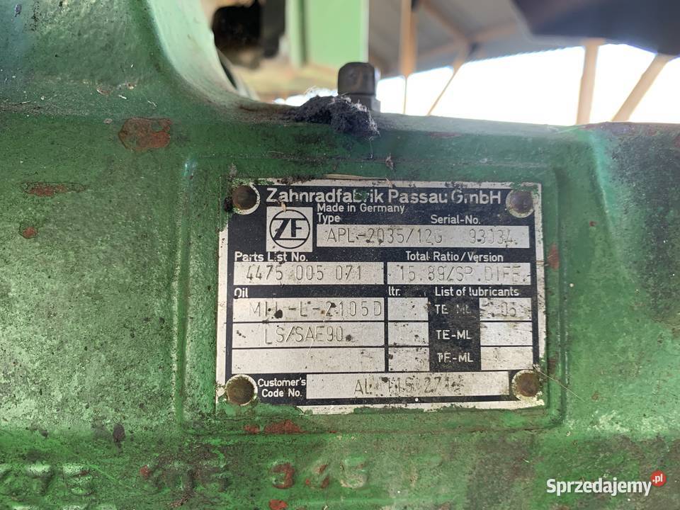 ZWOLNICA PRZEDNIA ZF APL2035120 JOHN DEERE 6410 Skrzynia biegów Kielce