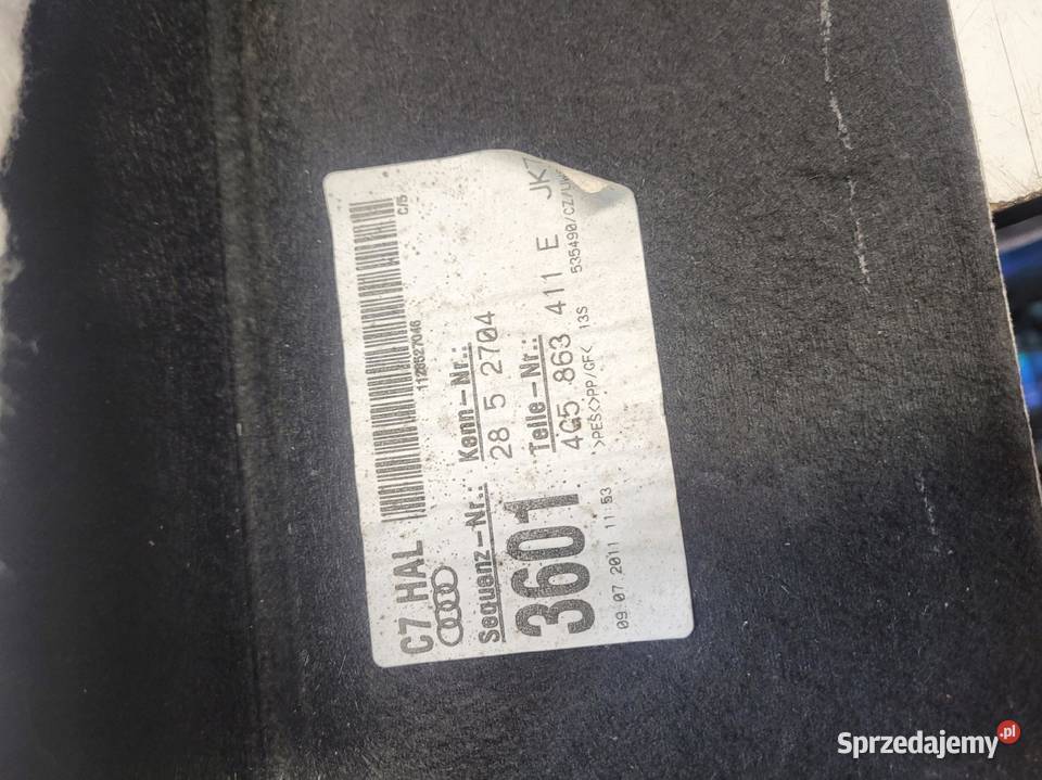 PÓŁKA TYLNA TYŁ AUDI A6 C7 SEDAN 4G5863411E śląskie Przystajń
