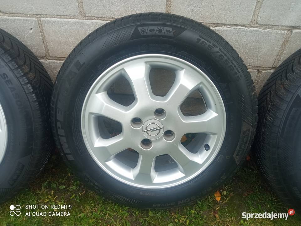 Koła Alu Z Oponami Całorocznymi 4x100 Opel itp Samochodowe Rzeczków sprzedam