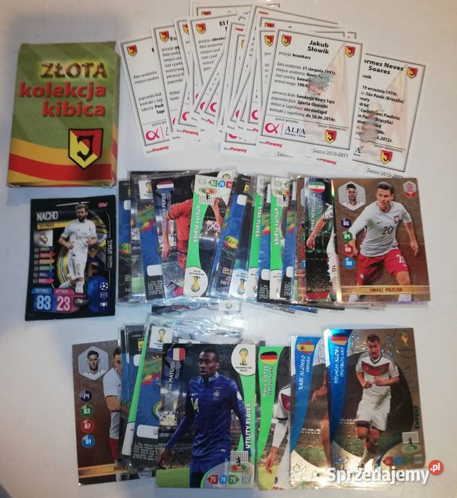 Kolekcja kart z piłkarzami 55 sztuk Warszawa sprzedam