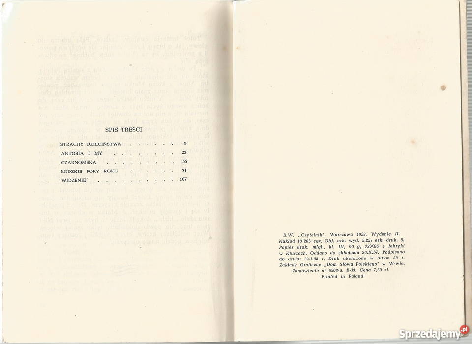 Łódzkie pory roku Irena Tuwim 1958 biografie, wspomnienia