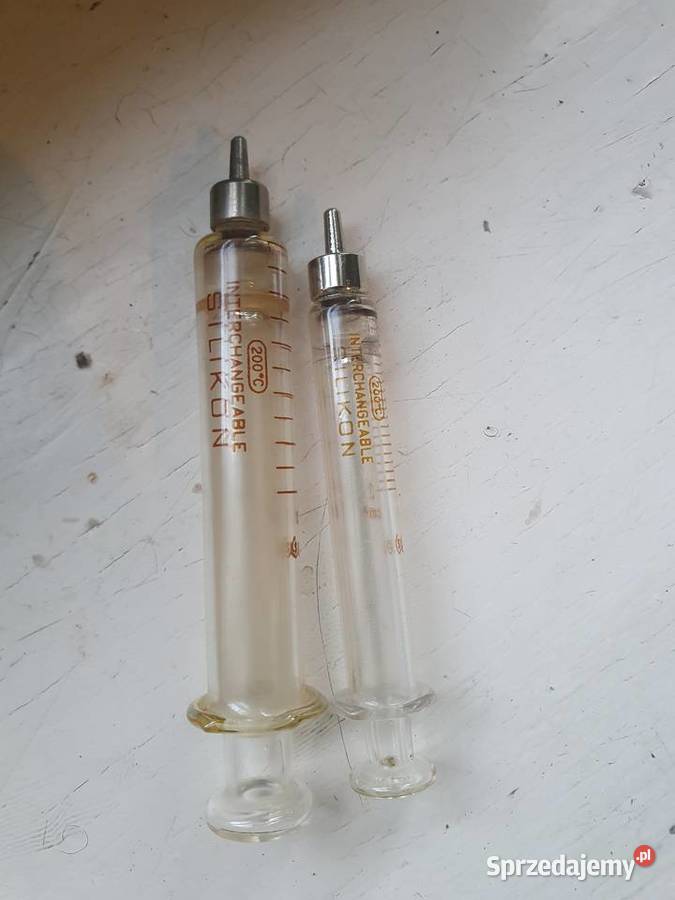 Stare strzykawki metalowe szklane szpitalne mazowieckie Warszawa