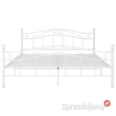 vidaXL Rama łóżka biała metalowa 140 x 200 Warszawa