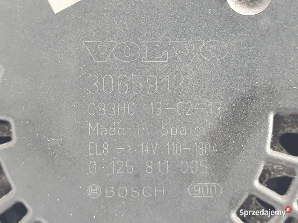 ALTERNATOR Volvo V70 III 20 D3 D4 0125811005 Motoryzacja lubelskie Chełm