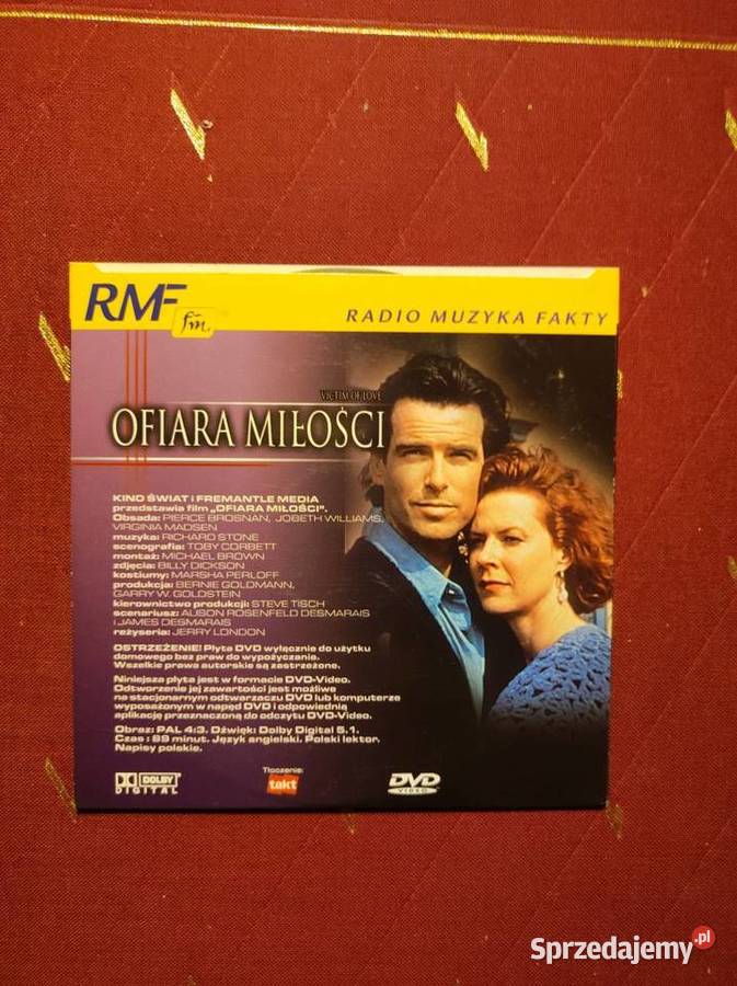 Ofiara miłości Victim of Love 1991 Brosnan film DVD Kielce sprzedam