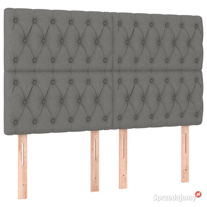 Zagłówek do łóżka z LED ciemnoszary 144x7x118128 Warszawa