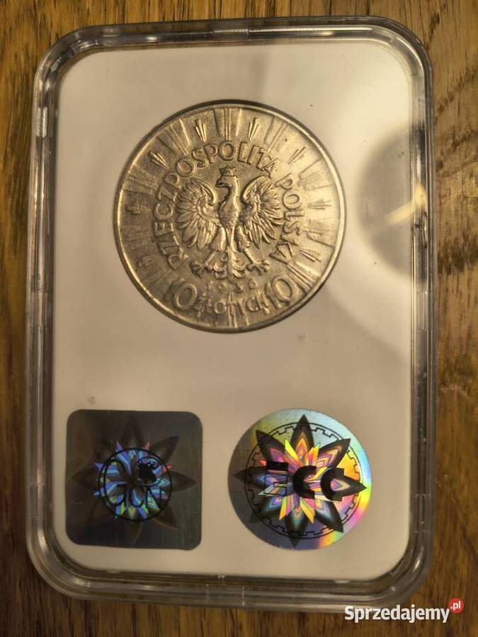 10 1936 Józef Piłsudski grading GNC XF40 Szczecin