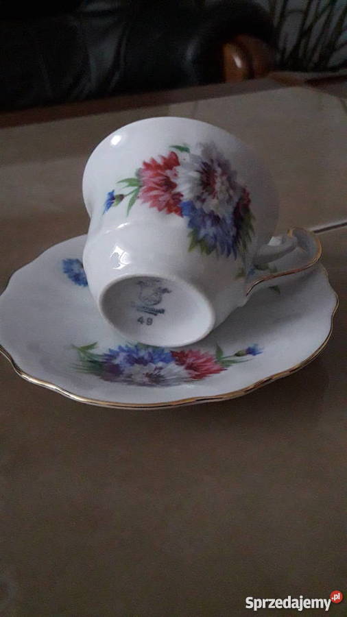 Komplet filiżanek Rheinpfalz Hartporzellan Janów Lubelski