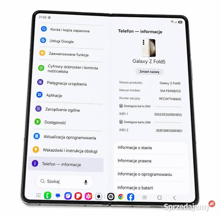 Samsung Galaxy Z Fold5 512GB 12GB Cream 5G z