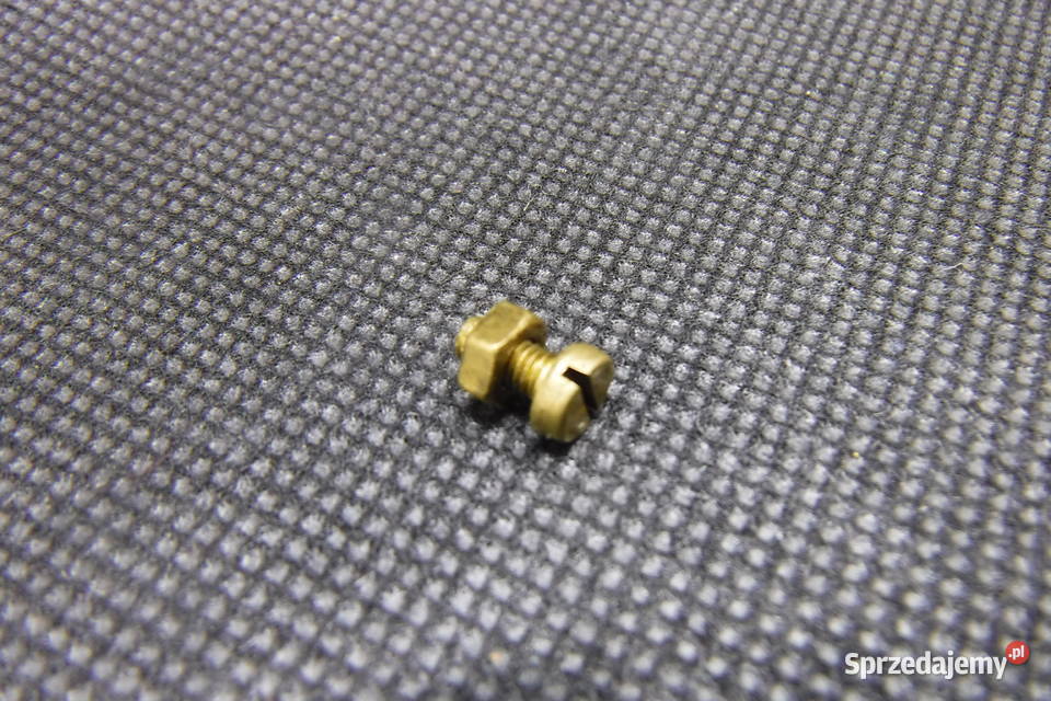 Śruba mosiężna M3 x 8mm z nakrętką gwint 05
