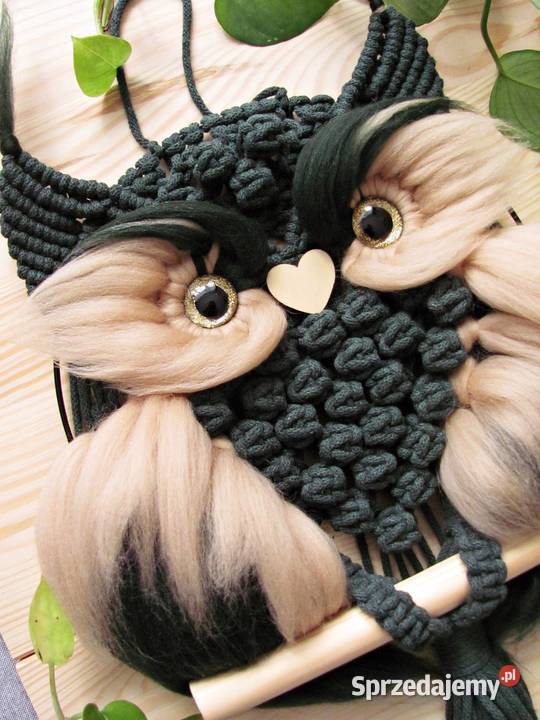 Sowa makrama sowa ze sznurka puchacz sowa Wrocław