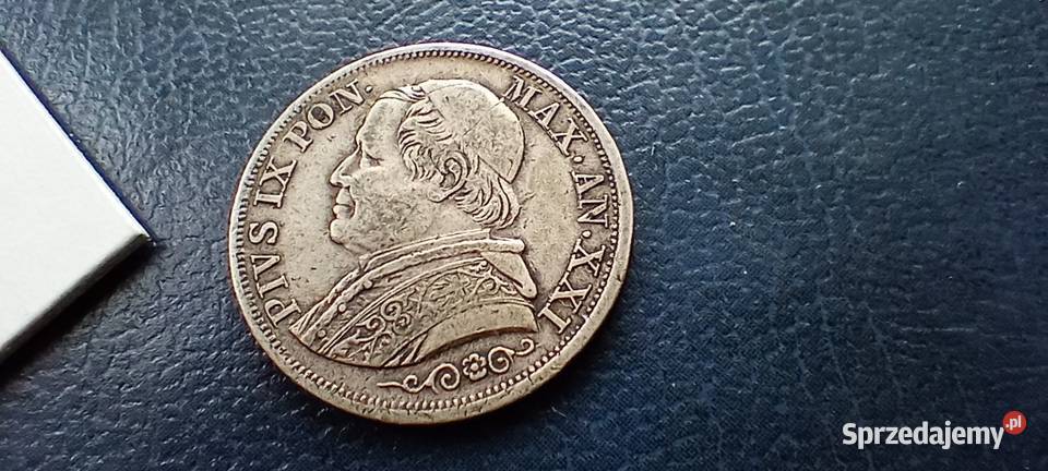 Stare monety 1 lir 1866 Włochy srebro sprzedam