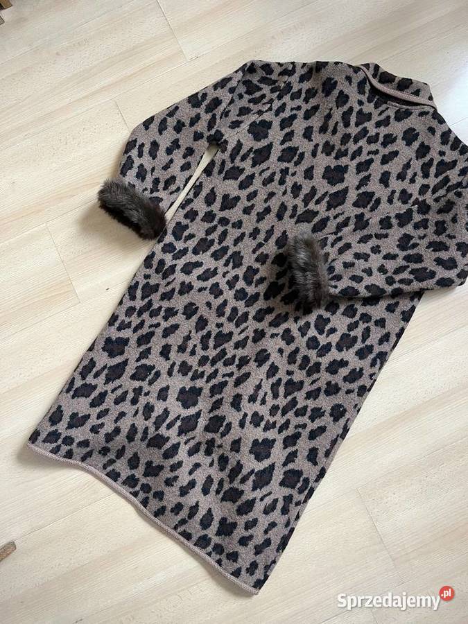 Długi płaszcz 100 wełny tzw boild wool S z Wiosenna/Jesienna  pomorskie