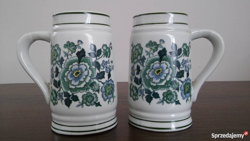 Porcelanowe kufle LIPPELSDORF 1877 GDR sygnowane mazowieckie