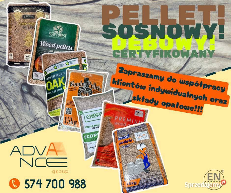 Pellet Dębowy Klasa A2 Big Bag 1000 Motycz