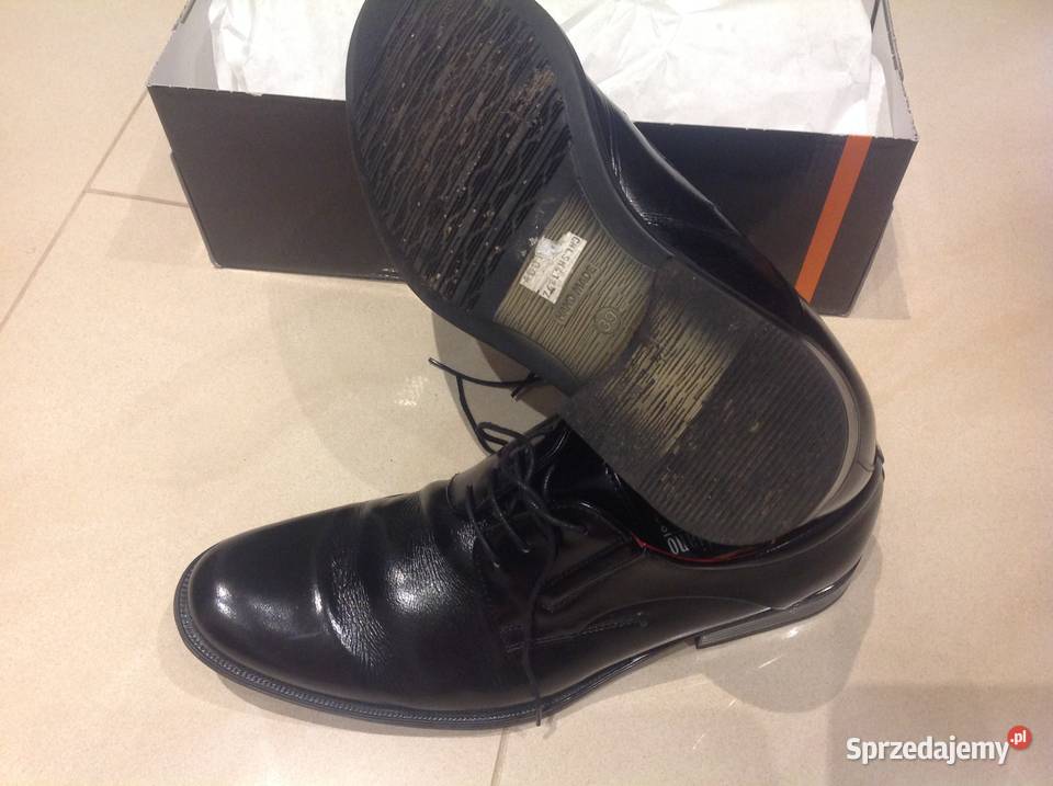Buty Skórzane Czarne Męskie 39 Nowa Sól