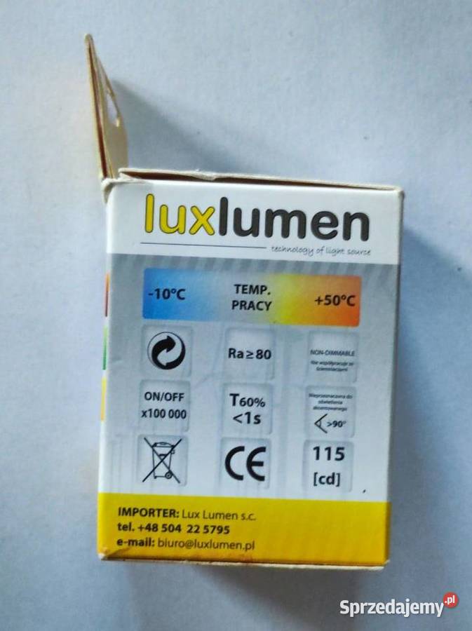 Lampa led żarówka świetlówka luxlumen GU10 360