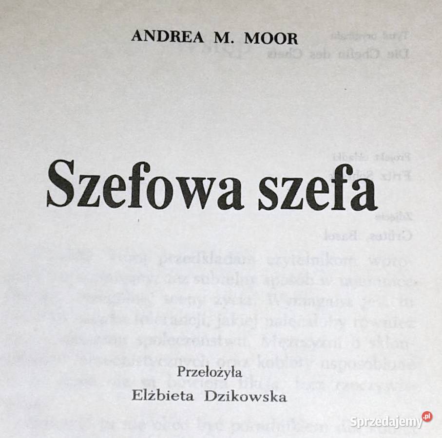 Szefowa szefa Romans Andrea M Moor miękka