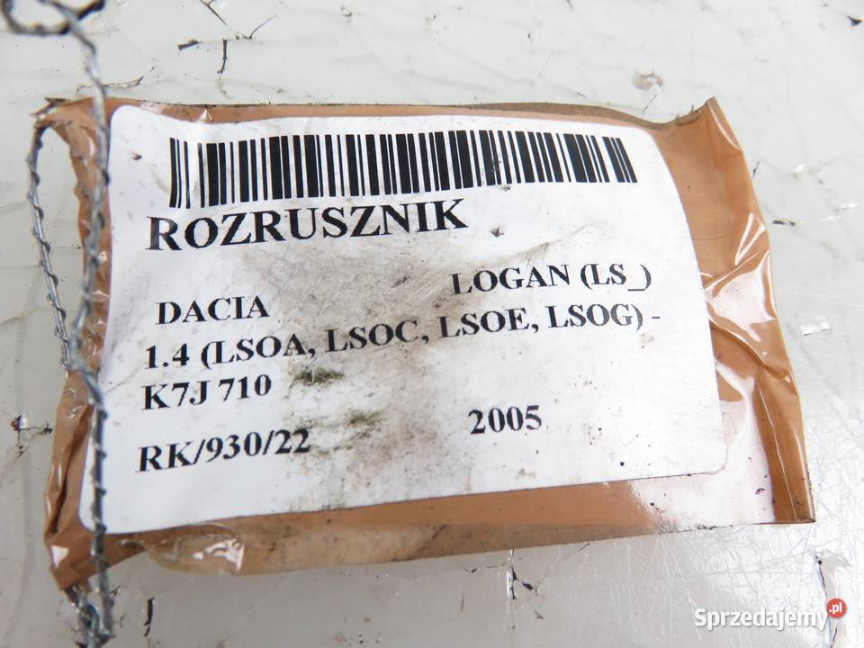 ROZRUSZNIK DACIA LOGAN LS 14 MPi K7J 710