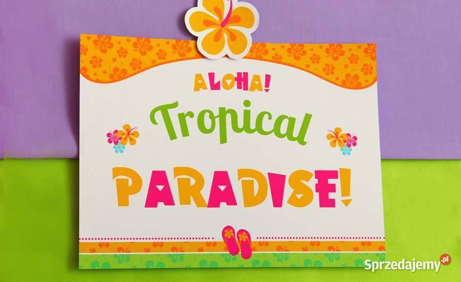 Hawaje Aloha Hawajskie party szablony urodziny Poznań