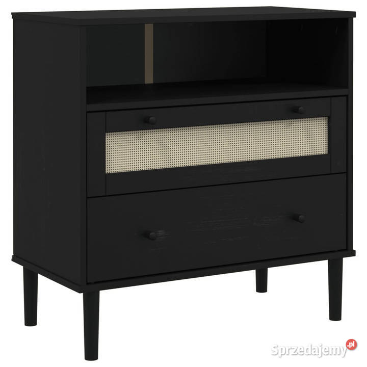 Szafka SENJA imitacja rattanu czarna 80x40x80 Warszawa sprzedam