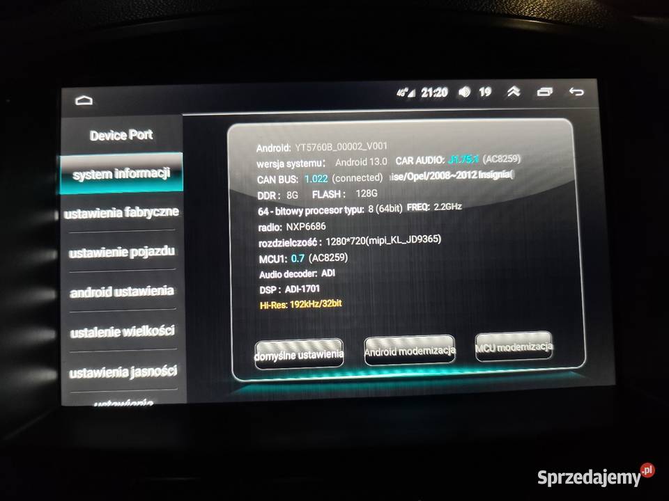 Radio android opel Insignia A 8 giga Ram Lubartów