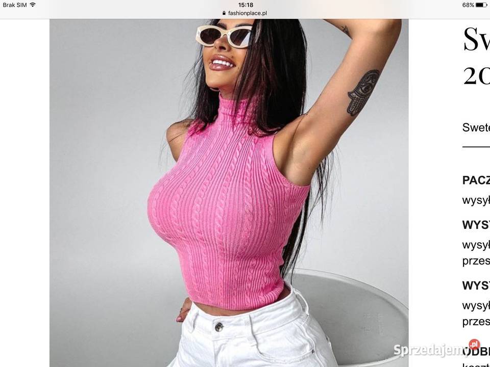 Top Sweterkowy Damski OLA VOGA S Róźowy NOWY lubuskie