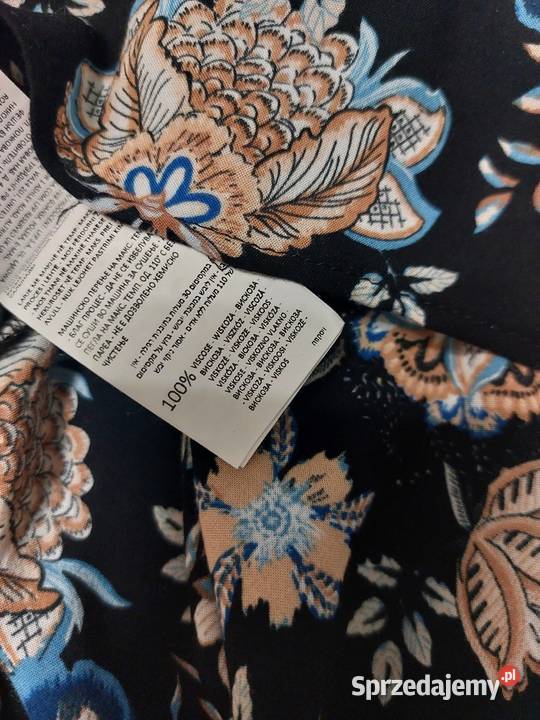 Bluzka czarna kwiaty XS 34 Reserved Nowa z metką Warszawa sprzedam