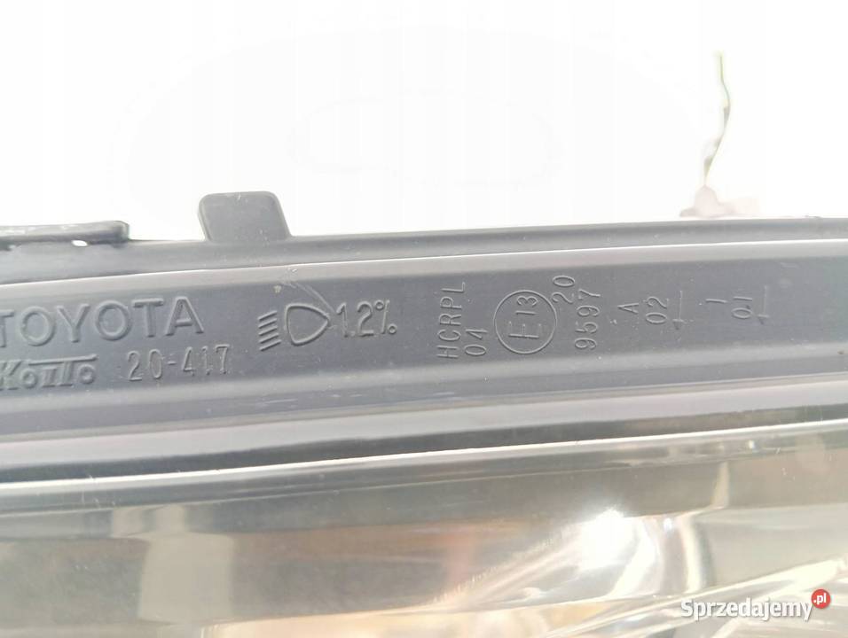 LAMPA PRZÓD PRAWA EUROPA Toyota Celica VII Rok produkcji 2002