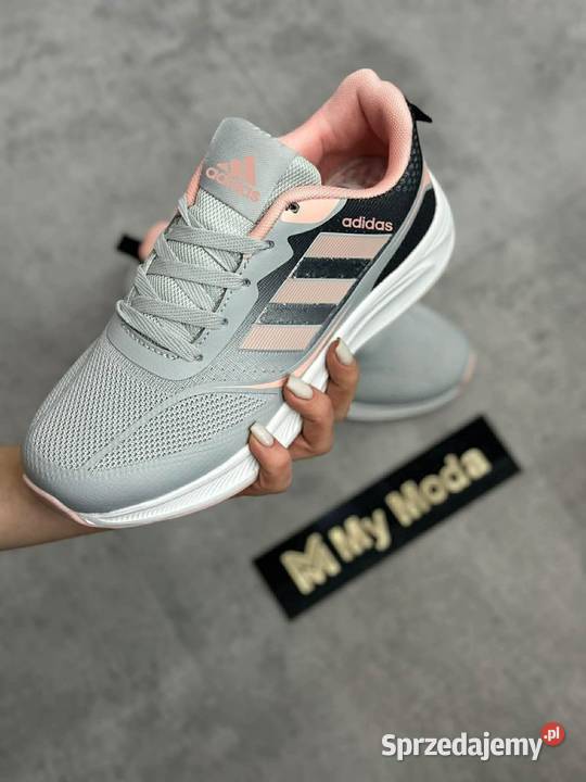 Adidasy szaroróżowe szary/srebrny Obuwie sportowe